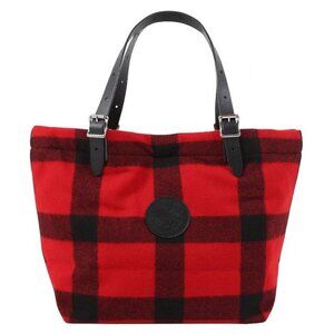 Duluth Pack Classic Wool Market Tote Red Black Plaid